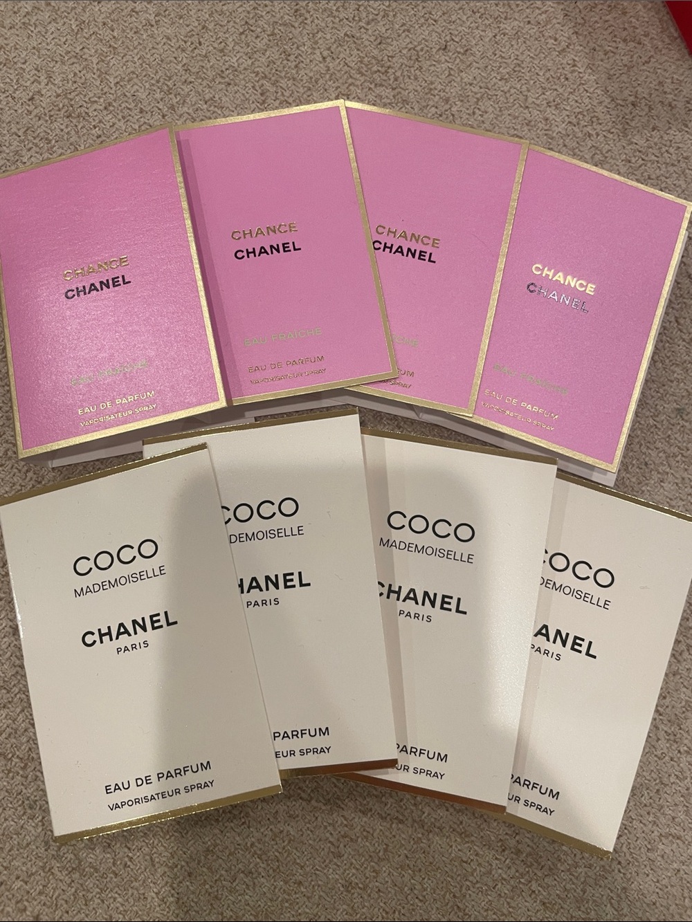 Chanel Perfume samples - set of 8